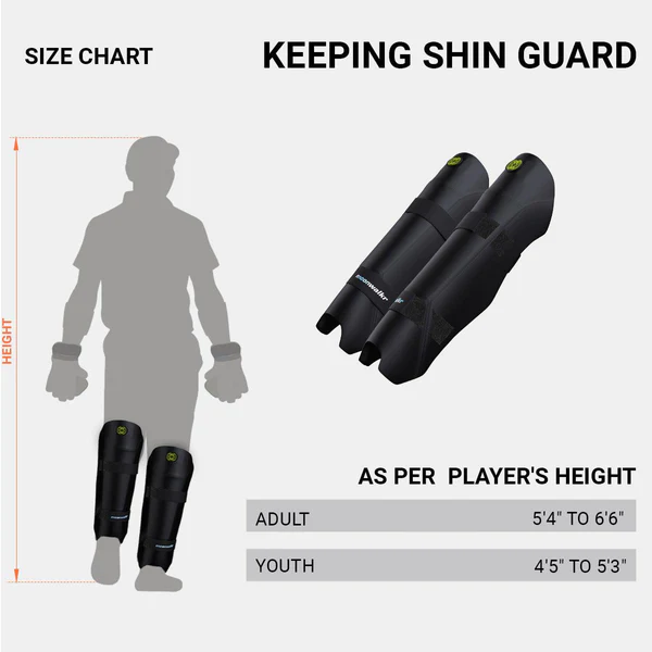 Moonwalkr Adult Keeping Shin Guard Black