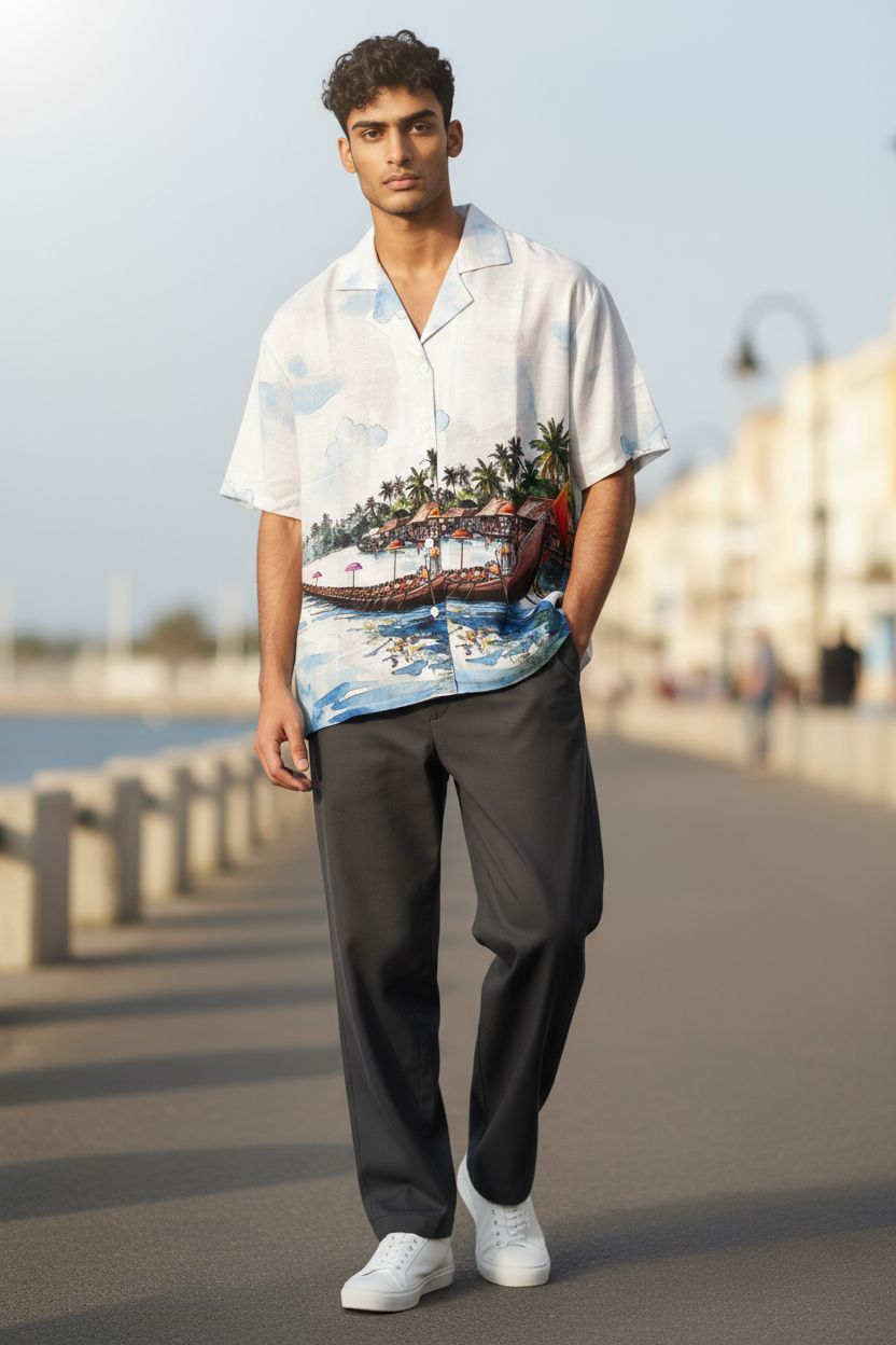 Luxury Ethnic Onam Kerala Naadu Sailor Shirt