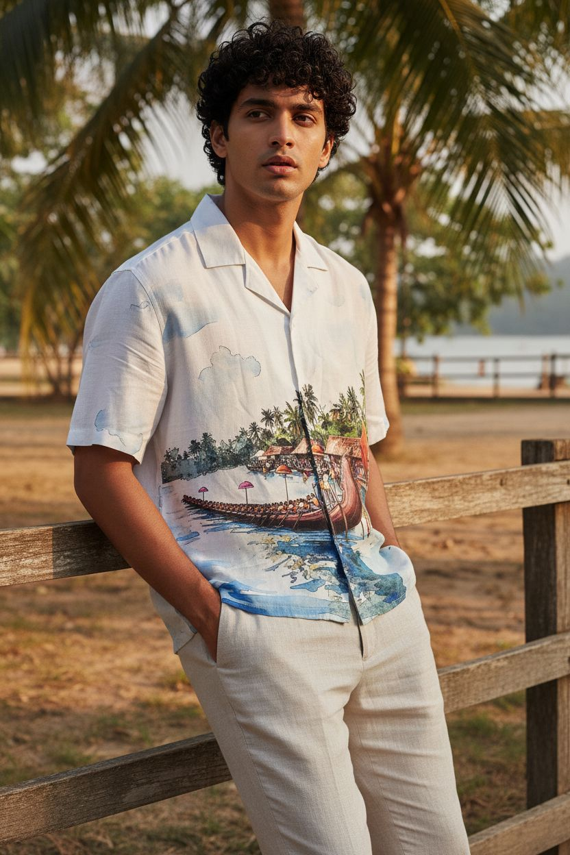 Luxury Ethnic Onam Kerala Naadu Sailor Shirt