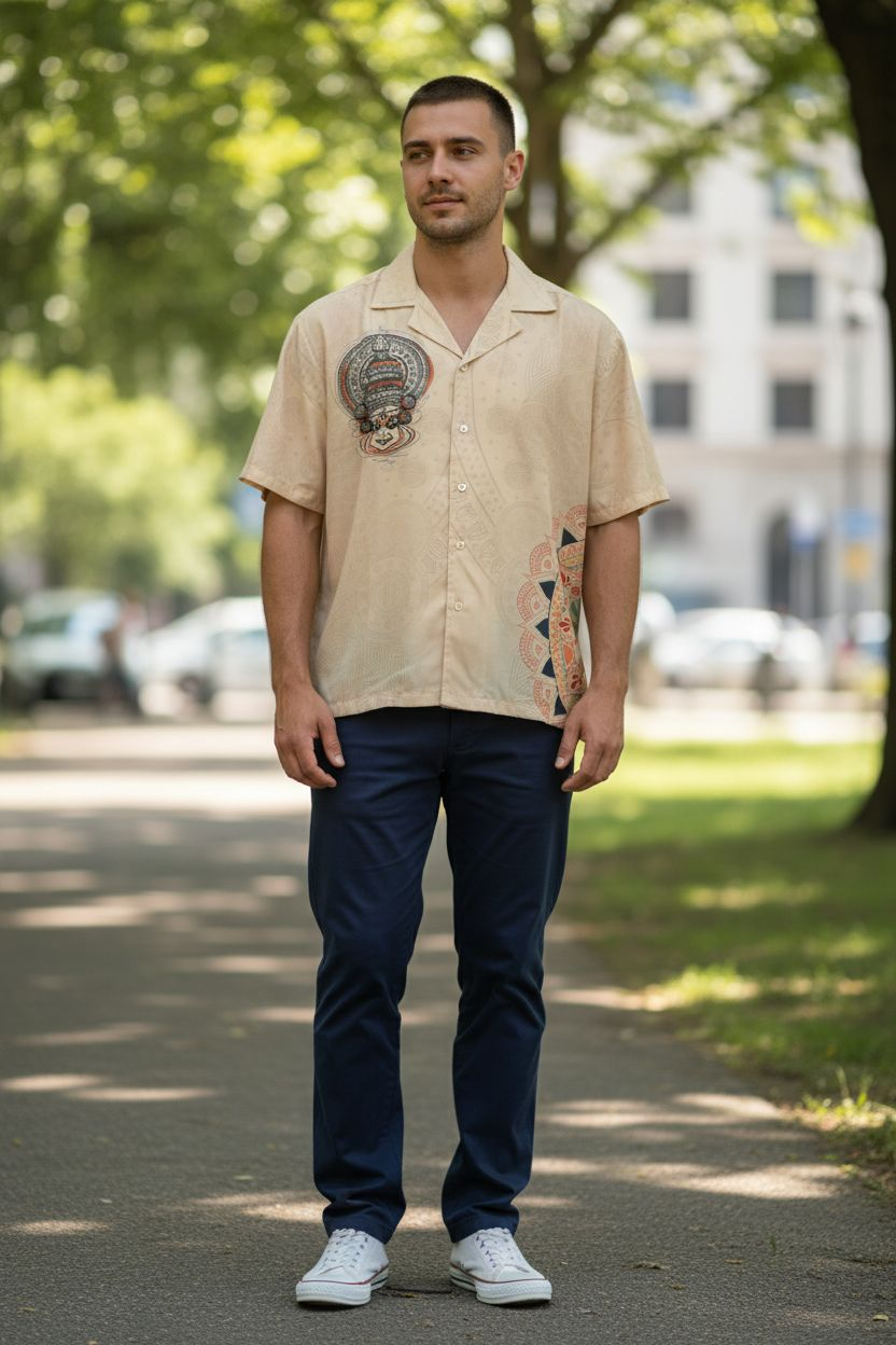 Luxury Ethnic Onam Kathakali Sailor Shirt